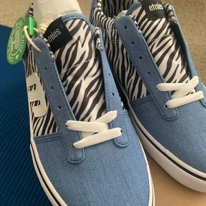 Zebra and denim sneakers